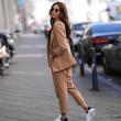 Camel Casual Suit Double Breasted Easy Matching Coat Blazers