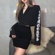 Autumn Women Clothing Solid Color Navel Fashion Loose Embroidered Lapel Suit Jacket For Blazers
