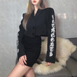 Autumn Women Clothing Solid Color Navel Fashion Loose Embroidered Lapel Suit Jacket For Blazers
