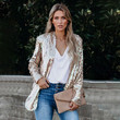 Sequined Suit For Women Autumn Fashion Street Style Slim Fit Small Jacket Blazers