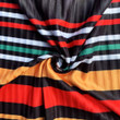 Women's Casual Fashion Colorful Striped Printed Rib Fabric Long Sleeve Dress Casual Dresses
