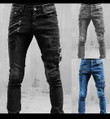 Locomotive Personality Jeans Stretch Feet Pants