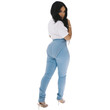 Jeans Women's Elastic High Waist Loose And Slimming Zipper Skinny Pants