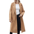 Women's Mid-length Cardigan With Double Breasted Woolen Coat Outerwear Women