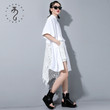 Summer Cardigan Stitching Personality Shirt Plus Size Solid Color Dress Blouses