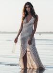 Dress White Hollow-out Crocheted Slimming Seaside Vacation Bohemian Beach