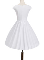 Women's Plus Size Short Sleeve Retro Hepburn Style Little Black Dress Small Mid-length Evening Dresses