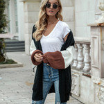 Winter Clothing Plus Size Cardigan Coat Burst Stitching Fashion Personality Sweater