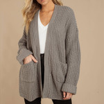 Sweater Women's Mid-length Cardigan Loose Plus Size Knitwear