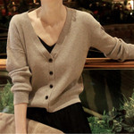 Small Coat Lazy Sweater Women's Loose Short Cashmere Knitted Cardigan Fashion