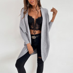 Long Sweater Sleeve Turn-down Collar Coat Knitted Cardigan