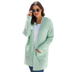 Women's Mid-length Knitted Cardigan Jacket Long-sleeved Super Soft Sweater