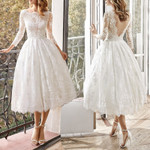 Dress Long Sleeve Slim Wedding Formal Mid-length Long Dresses