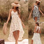 Floral Lace Dress French Vintage Backless Sexy Fashion Long Long Dresses