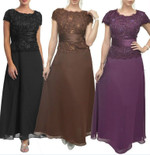 Plus Size Women's Lace Chiffon Patchwork Expandable Dress Long Long Dresses