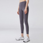 Double-sided Brushed Yoga Pants Women's Skin-friendly Nude Feel Ninth High Waist Hip Lift Bottoms