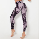Tie-dye Tights Double-sided Brushed Nude Feel High Waist Hip Lift Sports Yoga Pants Women Bottoms