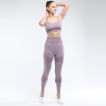 Stretch Sports Yoga Pants Women's Shockproof Bra Set Seamless Suit Bottoms