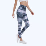 Print Yoga Pants Cropped Women's Sports Fitness High Waist Hip Lift Bottoms