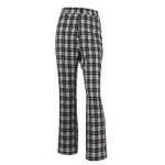 Retro High Waist Slim Fit Trousers Women's Black And White Plaid Casual Pants Women Bottoms