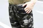 Thin Korean Style Women's Clothing Trendy All-match Slimming Casual Cropped Pants Stretch Camouflage Harem Bottoms