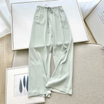 Elastic Waist Wide-leg Pants Women's High Drape Spring Slimming And Straight Leg Mopping Casual Bottoms