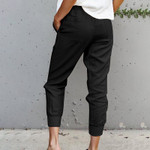 Solid Color Simple Casual Pants Women's Slim Fit Slimming Cropped Skinny Bottoms