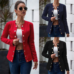 Multi-color Long Sleeve Breasted Small Suit Blazers
