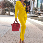 Small Suit Two-piece Women's Fashion Solid Color Leisure Blazers