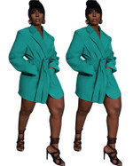 Sexy Lacing Suit Fashionable Jacket Temperament Leisure Belt Long Sleeve Blazers