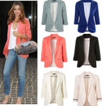 Small Suit Candy Color Three-quarter Sleeve Commute Slim-fit Blazers