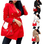 Fashion Double Breasted Blazer Women's Clothing