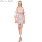 Fashionable Lace Dress Slim-fit Elegant Lady Backless A- Line Skirt Short Summer Skinny Dresses