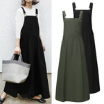 Women's Solid Color Casual Long Suspender Skirt Casual Dresses