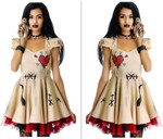 Printed V-neck Big Swing Dress Parent-child Outfit Adult Halloween Cosplay Costume Floral Dresses