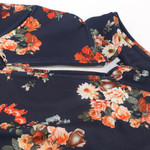 Good Quality Stand Collar Retro Printed Elastic Hip Cheongsam Pencil Dress Floral Dresses
