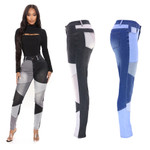 Independent Development Of Special Patchwork High Elastic Shaping Women's Jeans