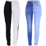 Street Hipster Washed Denim Cotton Casual High Waist Trousers Jeans