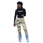 Temperament Commute Casual Camouflage Jeans