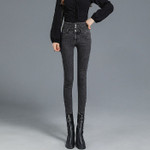 Spring Casual Elegant Trousers High Waist Women 's Jeans