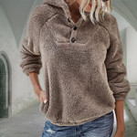 Women's Plush Leisure Pullover Fleece Baggy Coat