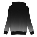 Plush Hooded Long Sleeve Gradient Printing Fleece Pullover Coat