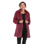 Women's Imitation Lamb Wool Top Solid Color Temperament Wild Long Sleeve Plush Warm Coat