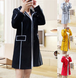 Korean Style Wool Women's Coat Multi-color Multi-size Contrast Color Woolen
