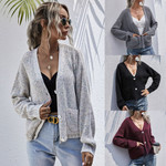 Sweater Casual Coat Pocket Knitted Cardigan Women's Top
