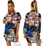 Women's Digital Positioning Printed Shirt Autumn Clothing Blouses