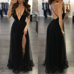 Fashion Sexy Mesh Stitching Sequin Sling Backless Dress