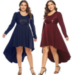 Women's Solid Color Plus Size Sequins Dress Skirt