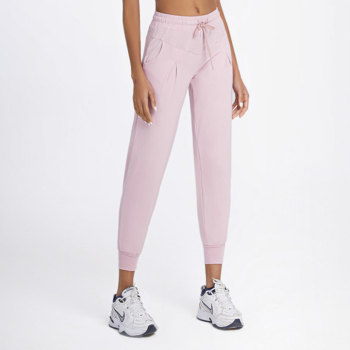 Casual Loose Quick-drying Track Pants Women's Ankle-tied Lace-up Running Solid Color Thin Fitness Yoga Bottoms