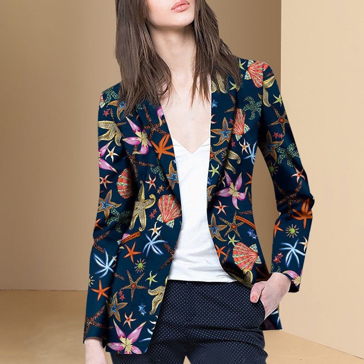 Fashionable All-match Small Suit Women's Spring Printed Jacket Design Sense Niche Blazers
